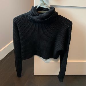 Missguided cropped black sweater